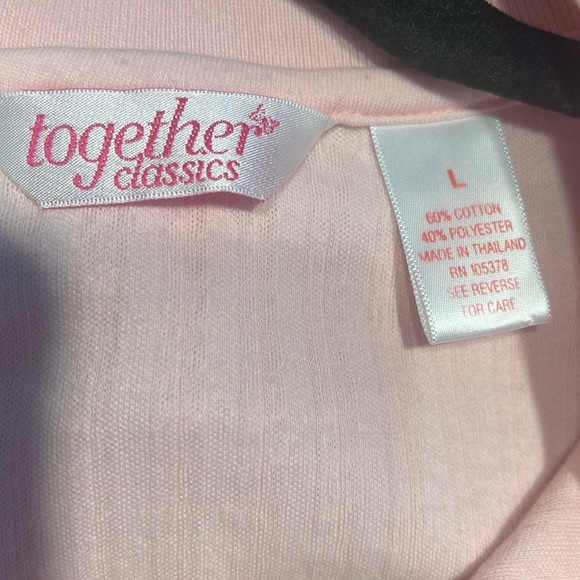 Vintage together classics, pink, pullover lightweight sweater, L - Picture 3 of 4